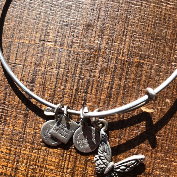 Two Alex and Ani bracelets the Sister and Butterfly Bracelets - Picture 4 of 8